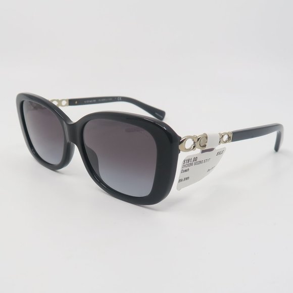 COACH HC8286 5002/8G New Black/Gray Gradient Butterfly Sunglasses - Picture 1 of 11